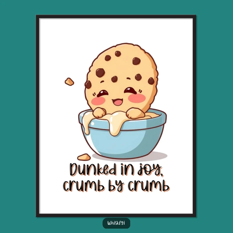 Funny Free Printable Wall Art: Giggling Cookie Dip Downloadable Gift