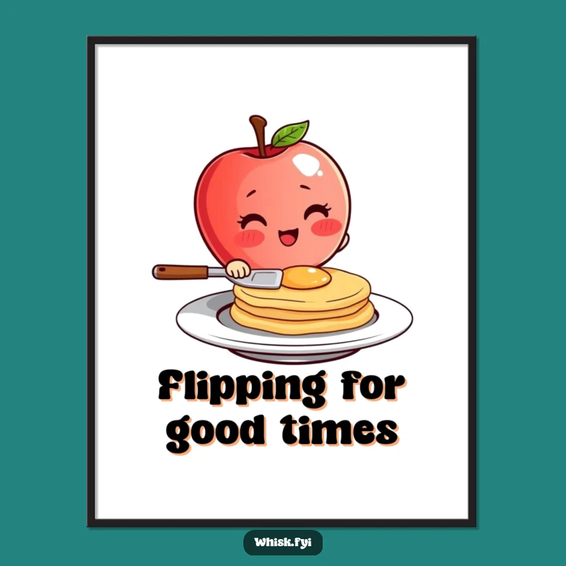 Free Printable Apple Pancake Art: Whimsical Character Decor DIY Downloadable