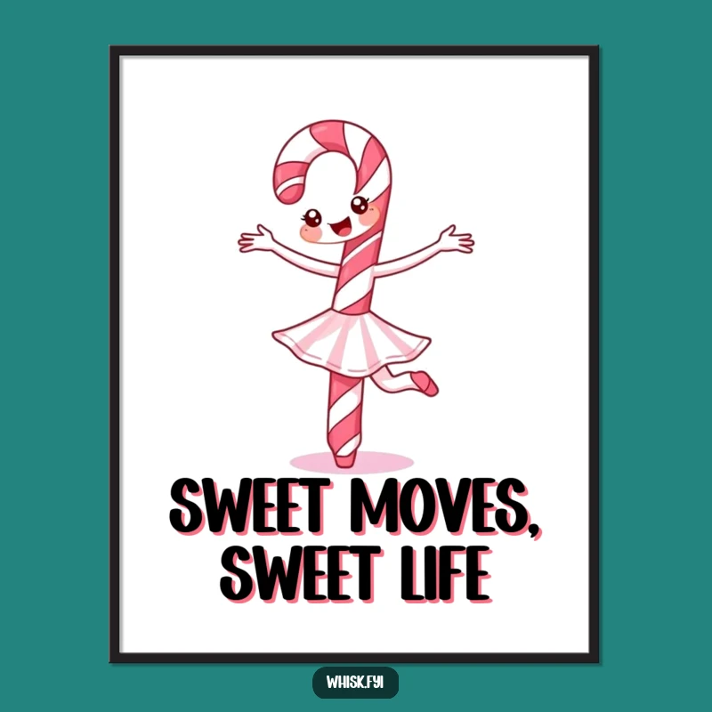 Free Printable Candy Cane Wall Art: Ballet Twirl Decor!