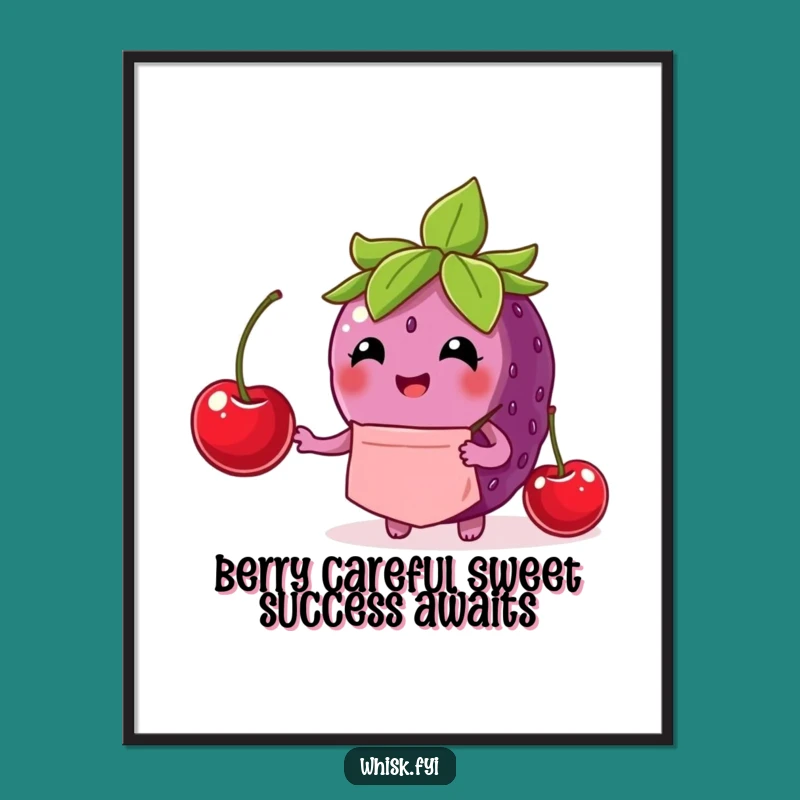 Free Printable Wall Art: Berry Chef Kitchen Funny Downloadable Decor