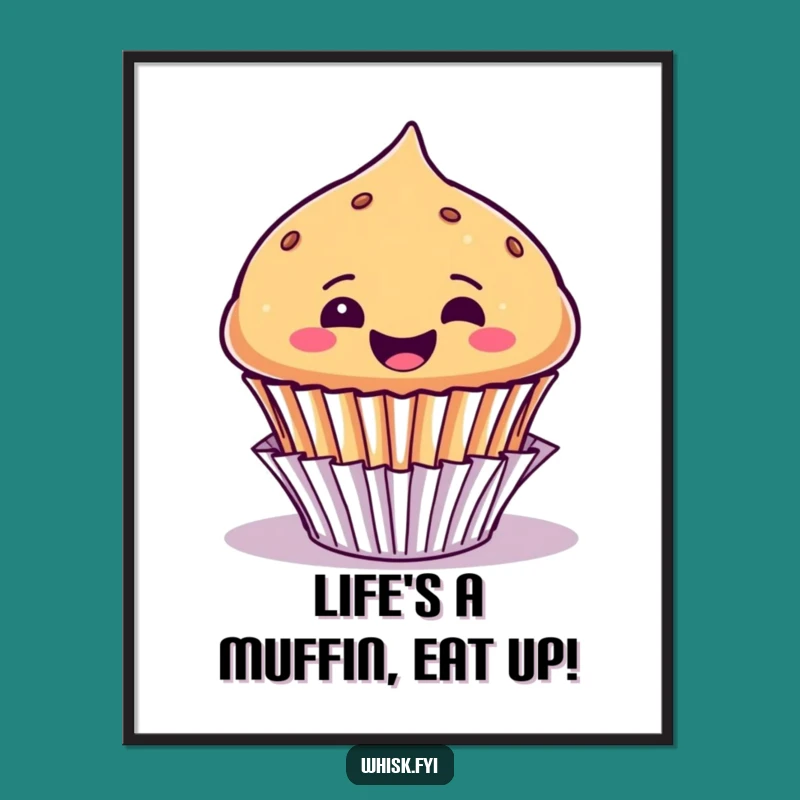 Free Printable Wall Art: Joyful Muffin, Funny Downloadable Decor for a Cheerful Home