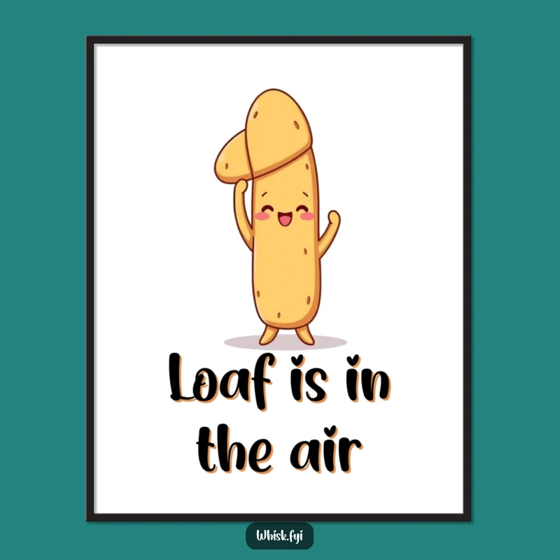 Free Printable Wall Art: Proud Baguette Art - Funny Downloadable Decor Gift