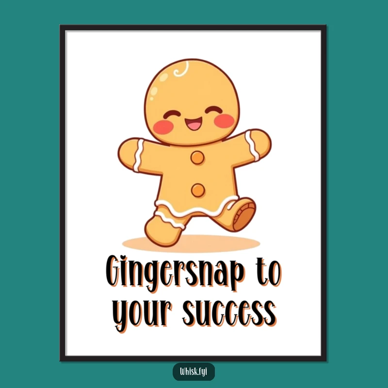 Funny Free Printable Wall Art: Giggling Gingerbread Man For Whimsical Decor