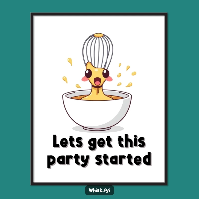 Free Printable Whisk Wall Art: Wild Spin Decor, Funny Download!