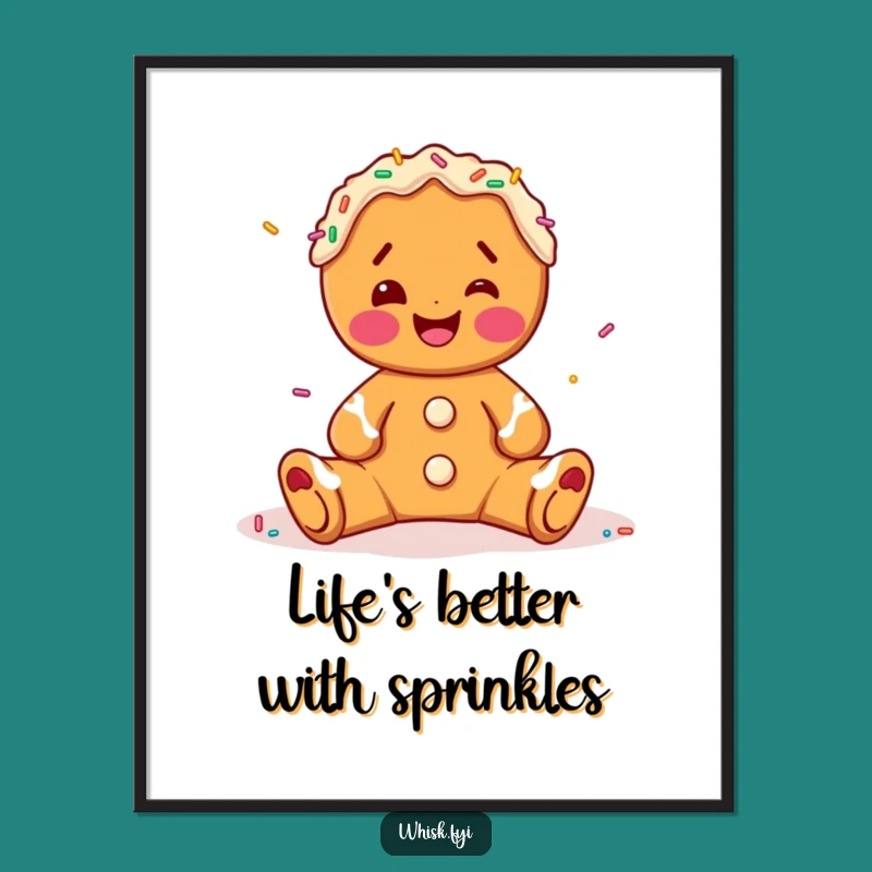 Free Printable Gingerbread Decorating Art: Funny Kitchen Decor Downloadable Gift