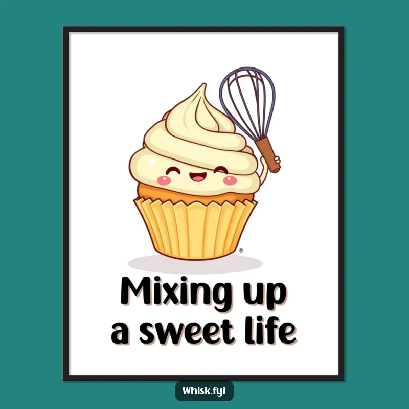 Free Printable Cupcake Baking Wall Art Funny Downloadable Decor for Kitchens