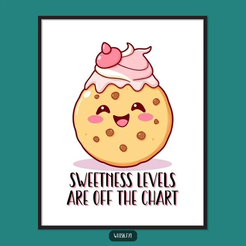 Whimsical Free Printable Wall Art: Kawaii Cookie Icing Itself Downloadable Art