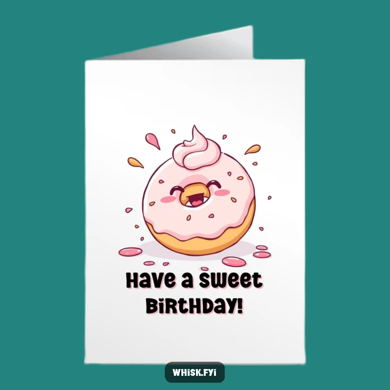 Free Printable Birthday Card: Splatter Donut Fun, Perfect DIY Gift for a Sweet Celebration