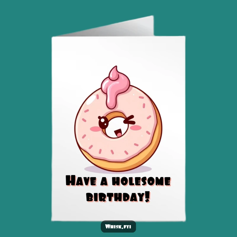 Free Printable Birthday Doughnut Card: Funny Sweet Treat Downloadable Gift
