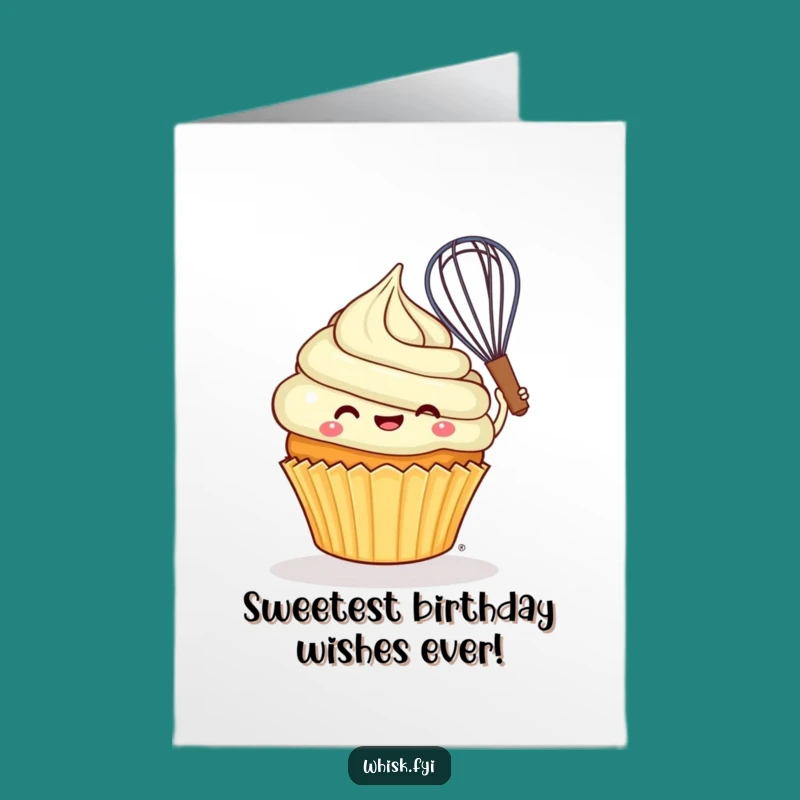Free Printable Cupcake Birthday Card Funny Downloadable Gift for Bakers Sweet Treats