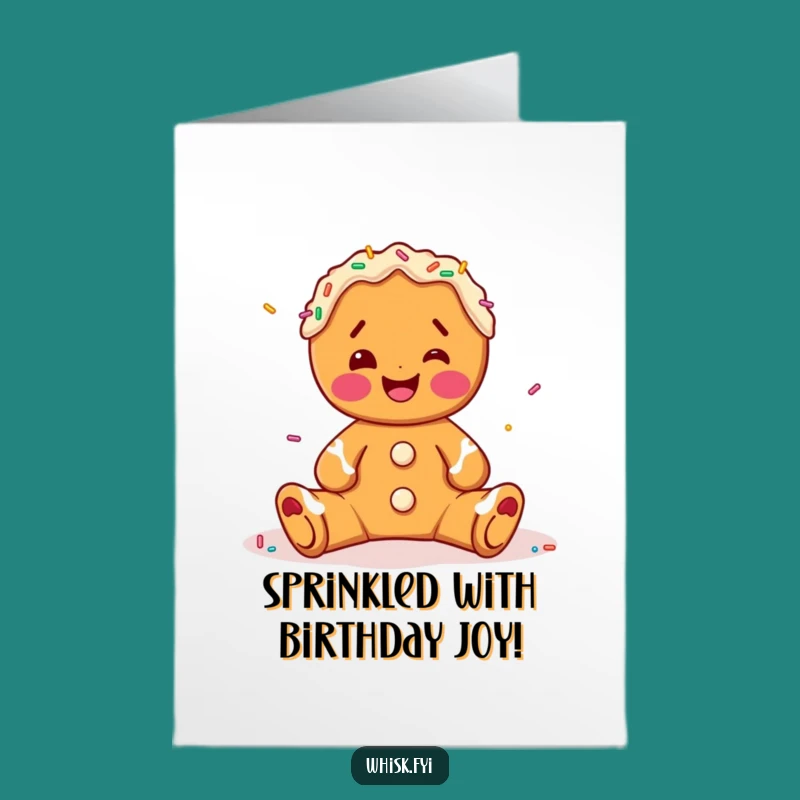Free Printable Gingerbread Birthday Card: Funny Decorating Fun Downloadable Gift
