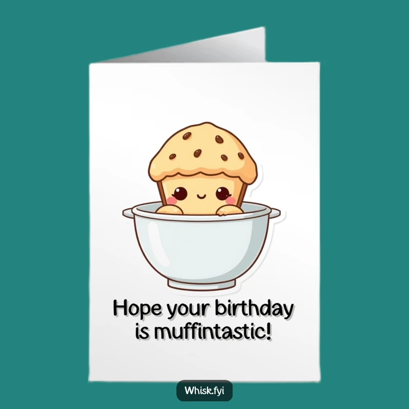 Free Printable Birthday Card: Funny Muffin Mix-Up - Hilarious Downloadable Gift