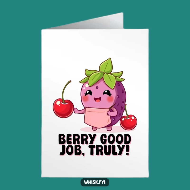 Free Printable Congrats Card: Berry Chef Funny Downloadable Achievement Gift
