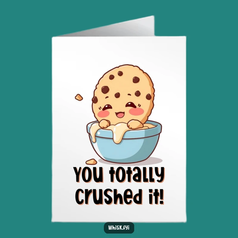 Free Printable Congrats Card: Cookie Dunk Funny Downloadable Gift