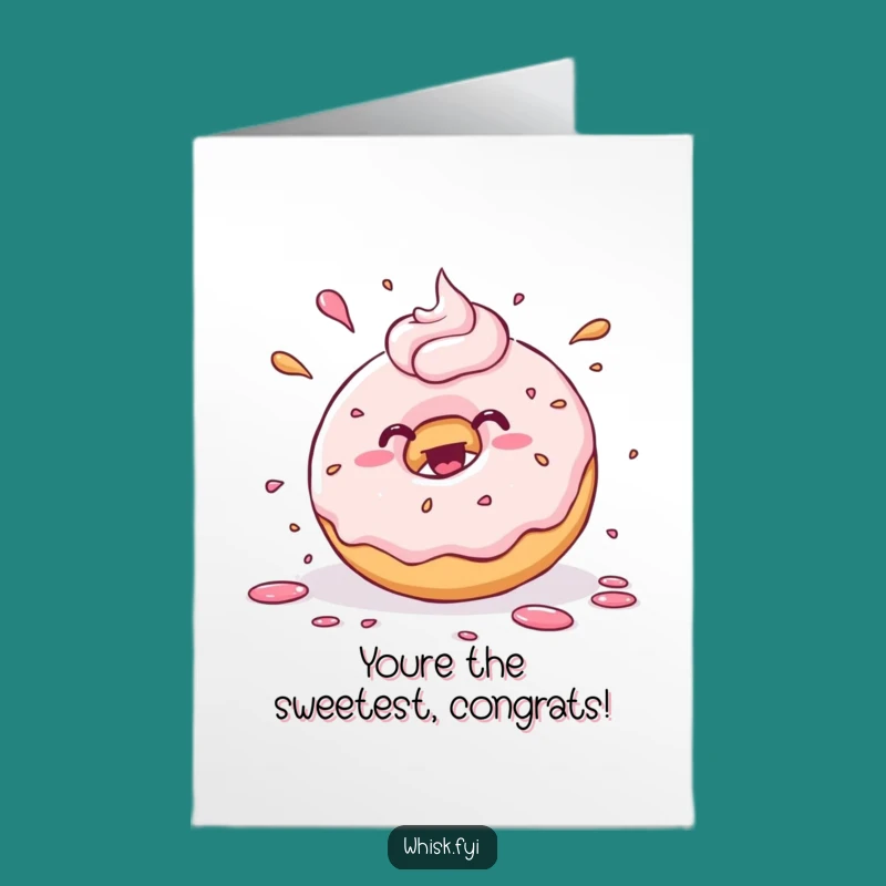 Free Printable Congrats Card: Frosting Donut Art, Perfect DIY Gift for Sweet Success