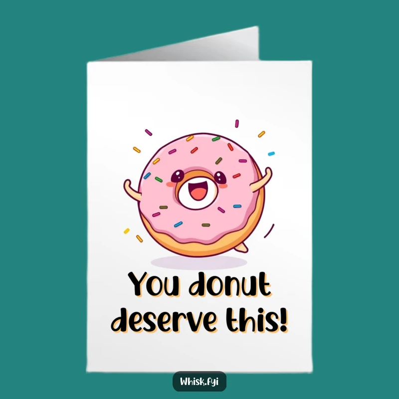 Free Printable Donut Congrats Card: Exciting Rolling Sprinkle Design, Downloadable
