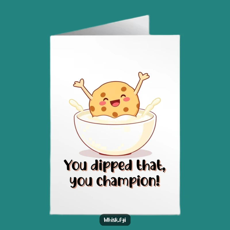 Free Printable Congratulations Card Cookie Jumping - Funny Downloadable Sweet Success Greeting