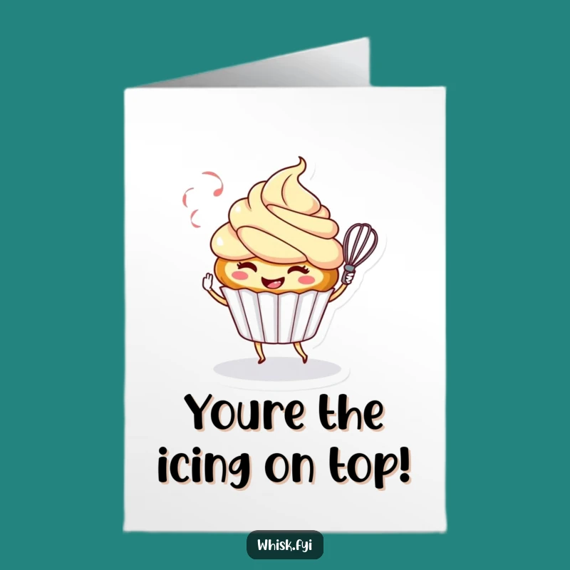 Free Printable Congrats Card: Joyful Cupcake Whirling, Hilarious Downloadable Gift for Sweet Victories!