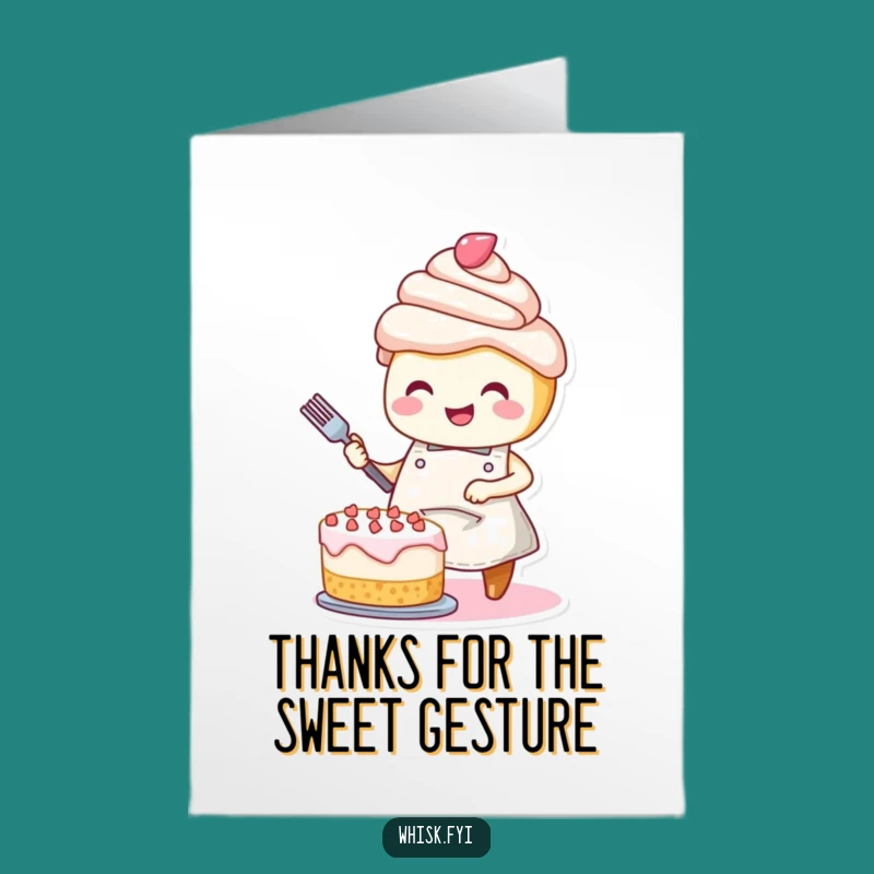 Free Printable Thank You Card: Cupcake Decorator DIY Downloadable Gift for Appreciation