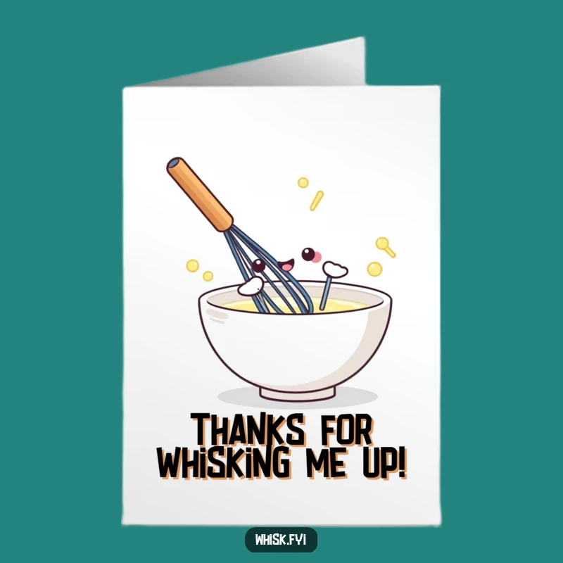 Free Printable Thank You Card: Kawaii Whisk Mixes Thanks, Download Now!