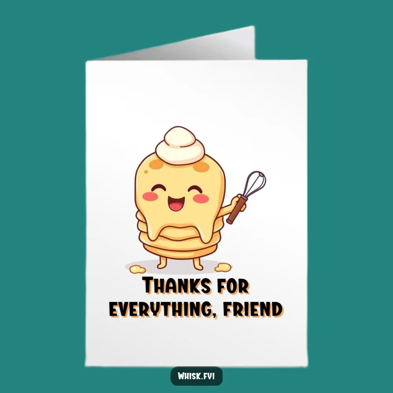 Free Printable Thank You Card: Pancake Flip Gratitude, A Humorous Downloadable Gift of Thanks!