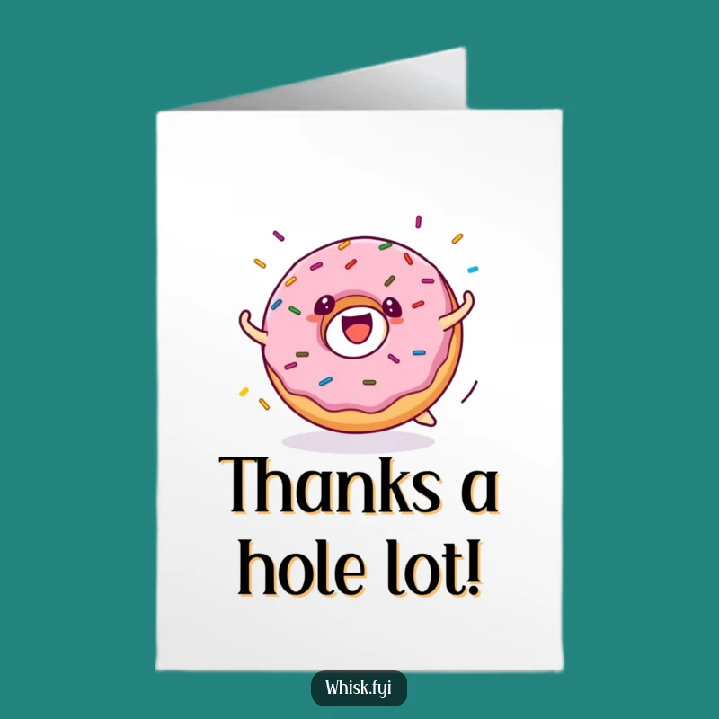 Free Printable Donut Thank You Card: Rolling Sprinkle Fun, Downloadable Gift