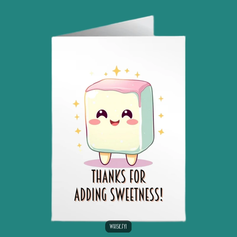 Free Printable Thanks Card: Sugar Cube Sparkle Thanks - Downloadable