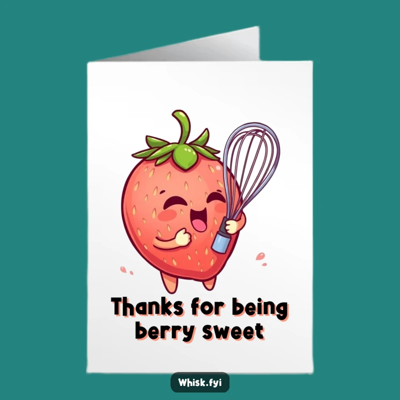 Free Printable Thank You Card: Strawberry Tangle, A Humorous Downloadable Gift of Gratitude!