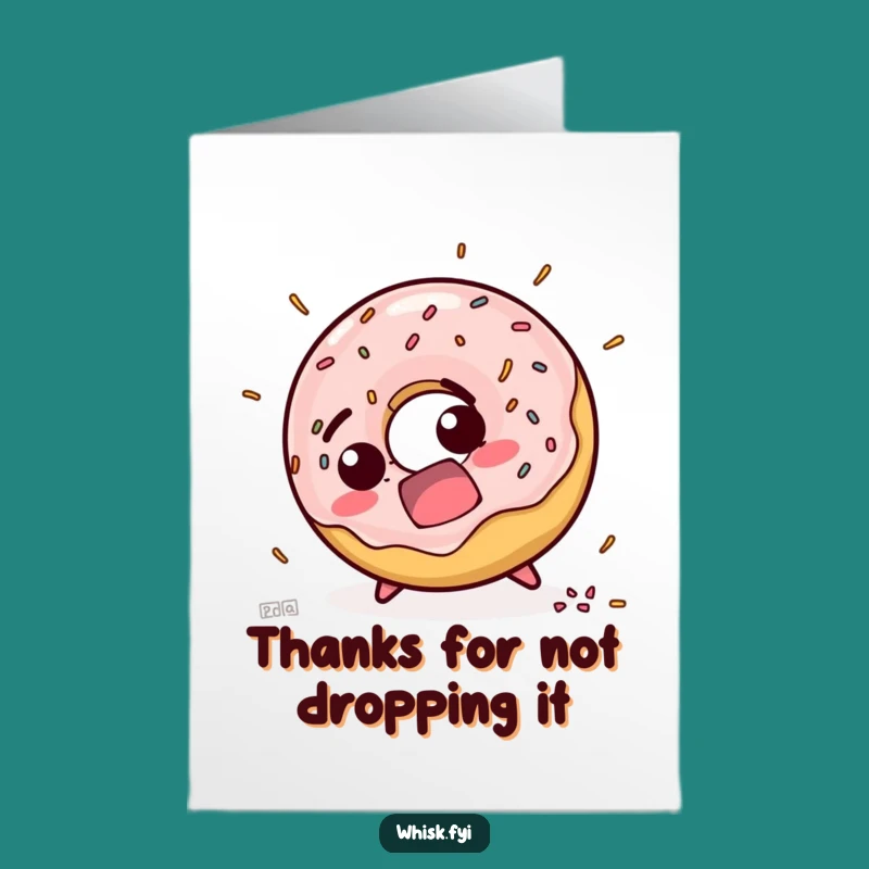Free Printable Thank You Card: Tripping Donut, a Funny Way to Say Thanks