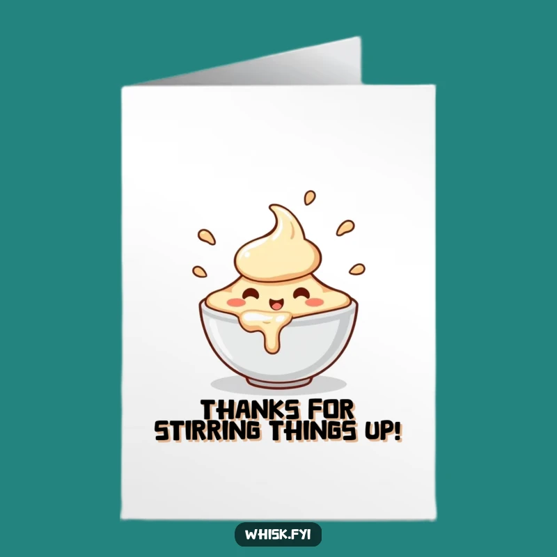 Free Printable Thanks Card: Batter Spill Gratitude - Funny Downloadable