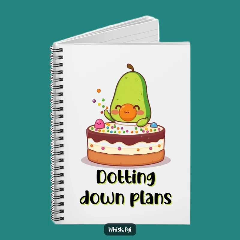 Funny Avocado Baker Notebook - Cake Decorating Journal, Great Funny Gift