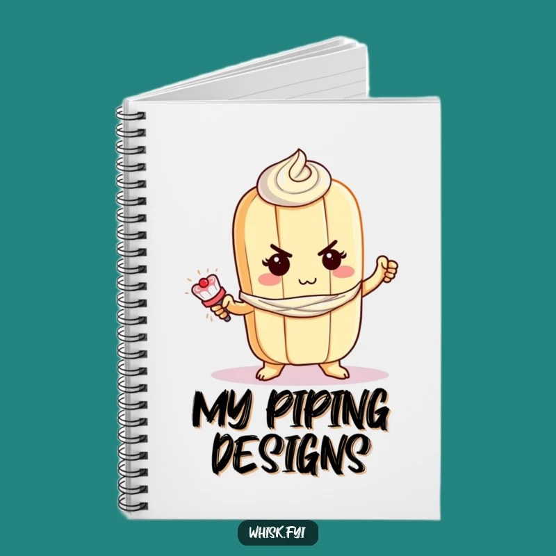 Funny Baguette Frosting Notebook: Jot Down Piping Designs