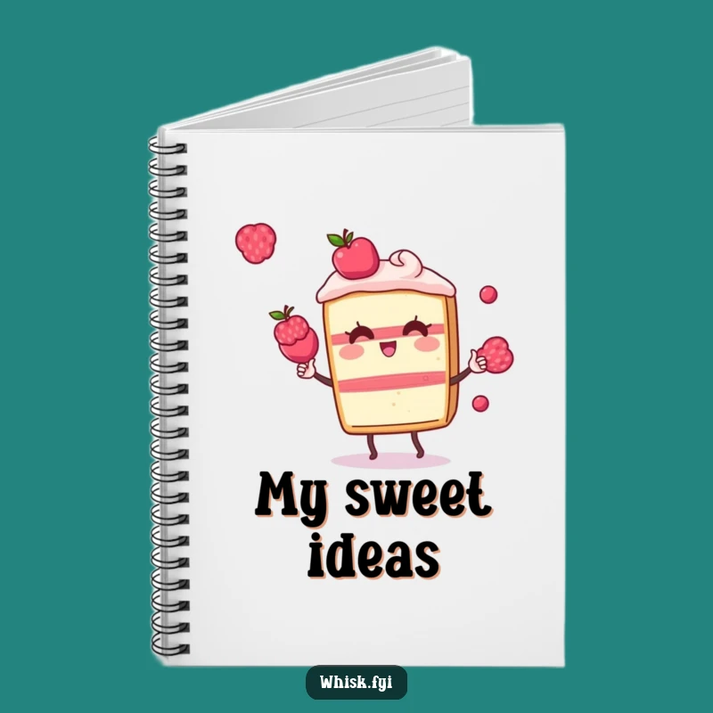 Funny Kawaii Cake Notebook: Juggling Recipe Journal, Ideal Funny Gift