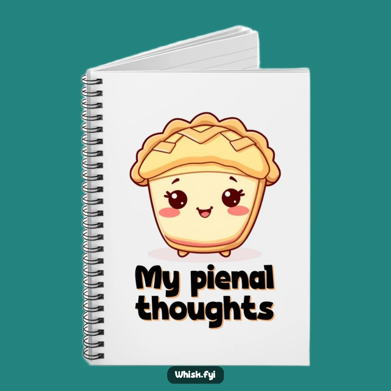 Funny Kawaii Pie Notebook: Cheerful Recipe Journal, Ideal Funny Gift