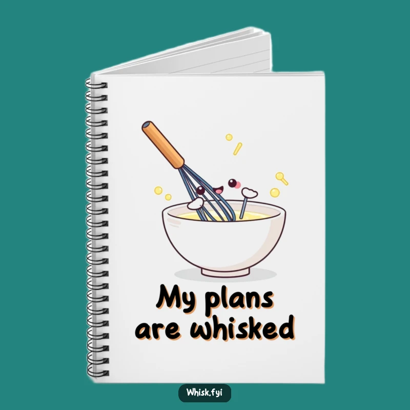 Funny Kawaii Whisk Notebook for Energetic Recipe Ideas