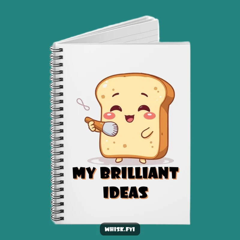 Funny Bread Baker Notebook: Giggling Slice Dusting Flour, Journaling Humor Gift