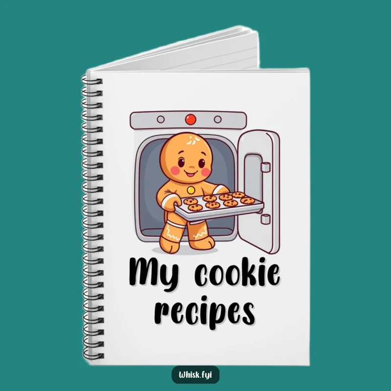 Funny Gingerbread Man Recipe Notebook - Playful Baking Journal
