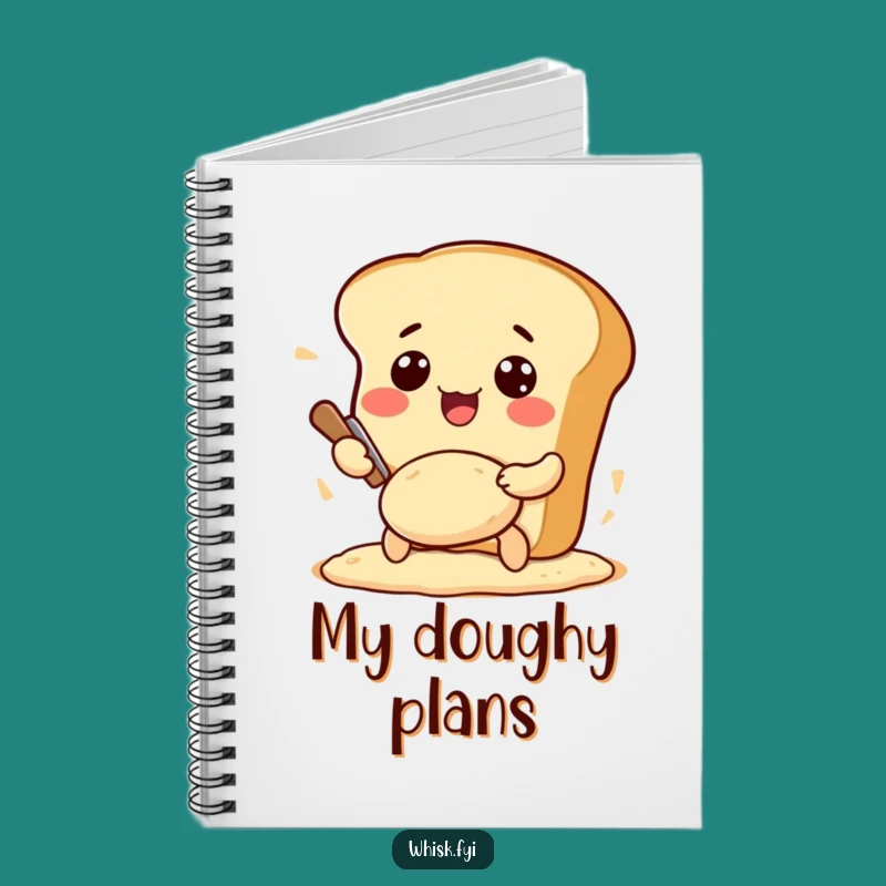 Funny Kawaii Bread Notebook: Baker's Recipe Journal with Dough, Ideal Funny Gift