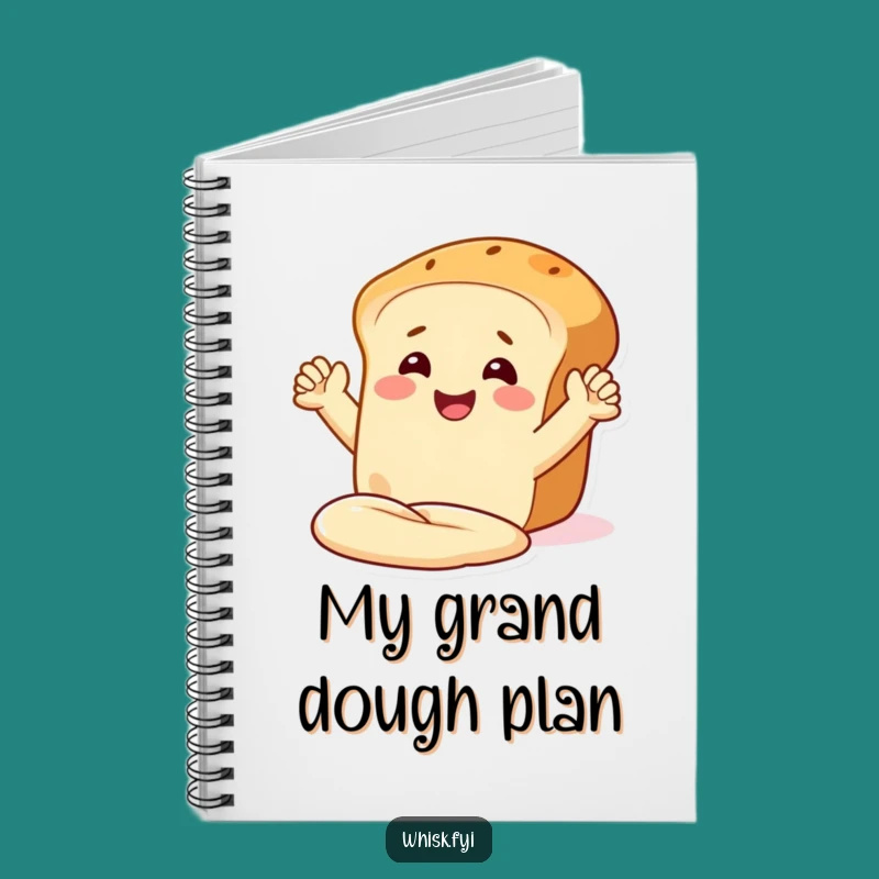 Funny Bread Kneading Notebook: Jot Down Ideas with a Smiling Baker Loaf
