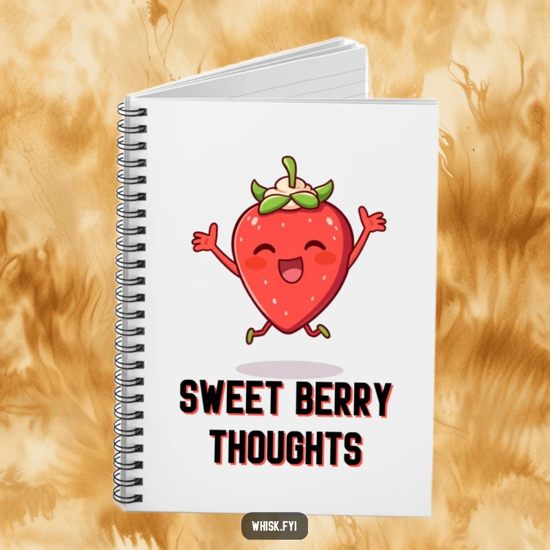 Funny Strawberry Dance Notebook: A thrilled strawberry dancing with cream, inspiring funny notes and sweet ideas within its pages.
