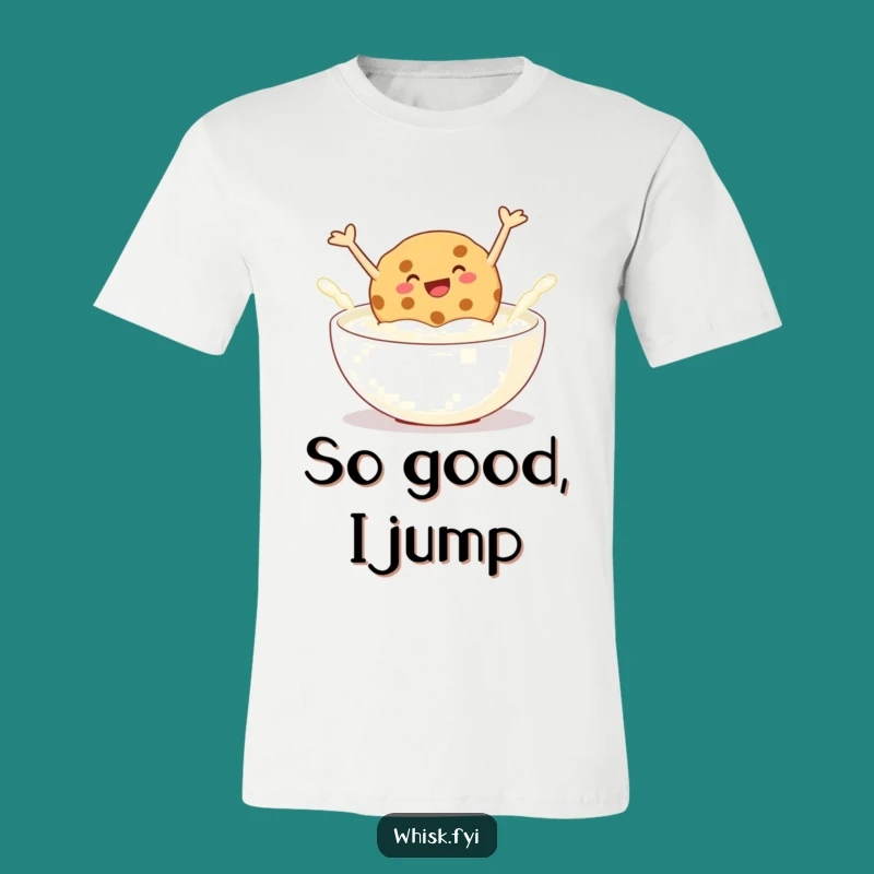 Funny Cookie Jumping Tee: Playful Snack Time Shirt, Ideal Funny Gift for Cookie Lovers