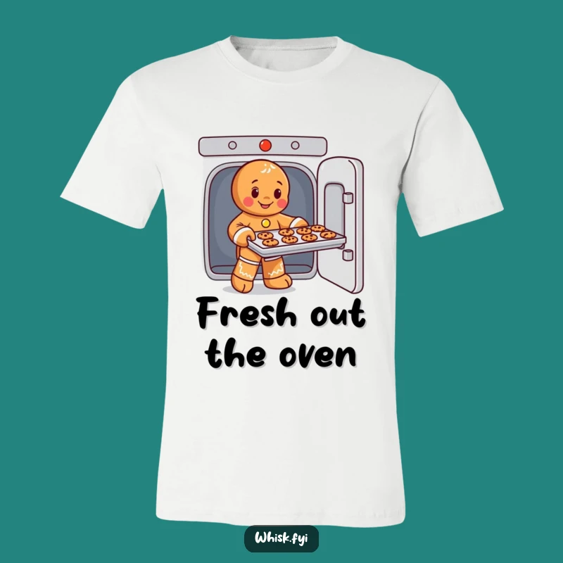 Funny Gingerbread Man Oven T-Shirt - Playful Cookie Baker Tee