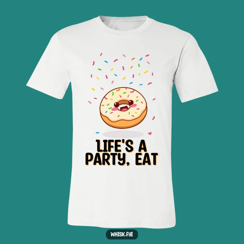 Funny Kawaii Donut T-Shirt - Joyful Sprinkle Shower Humor Gift