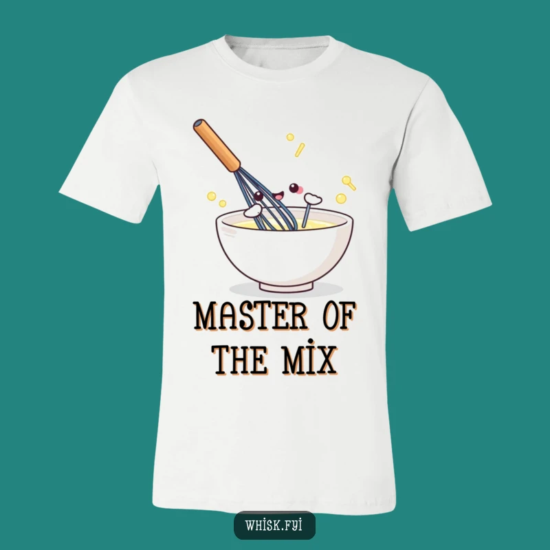 Funny Kawaii Whisk Tee: Energetic Stirring for Cooking Fun