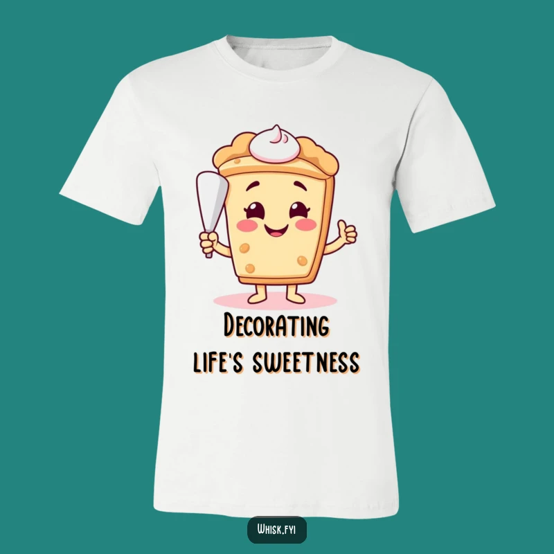 Funny Pie Slice T-Shirt - Smiling Baker Character, Decorate Your Style