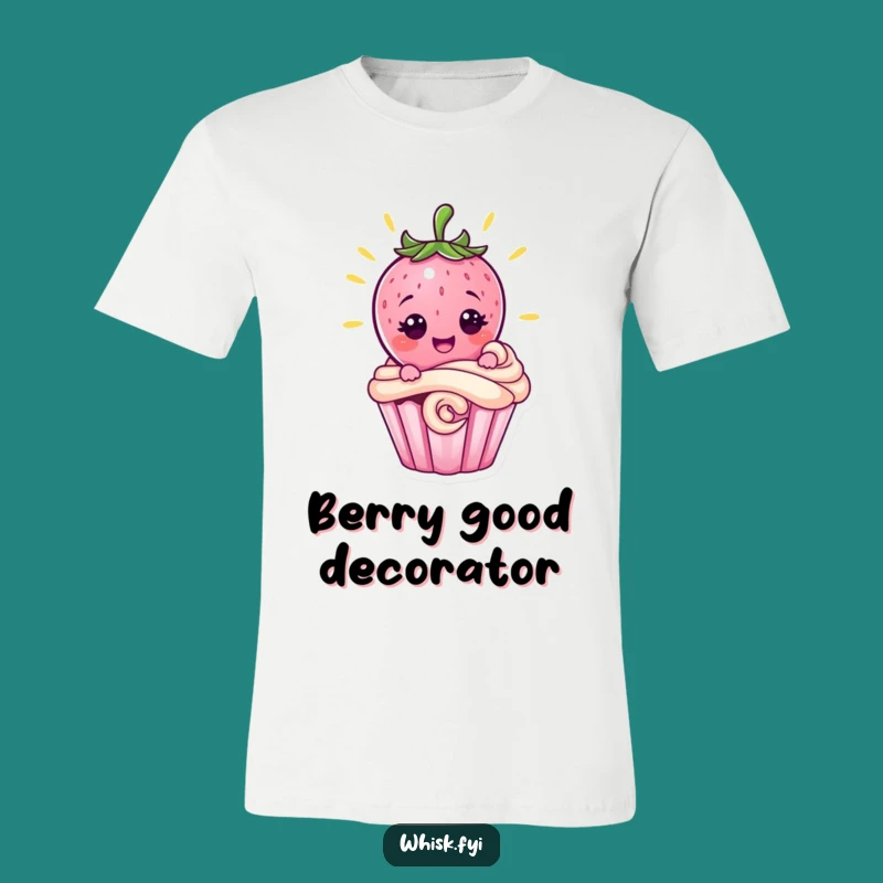 Funny Strawberry & Cupcake T-Shirt - Adorable Baking Humor Tee for Gifts