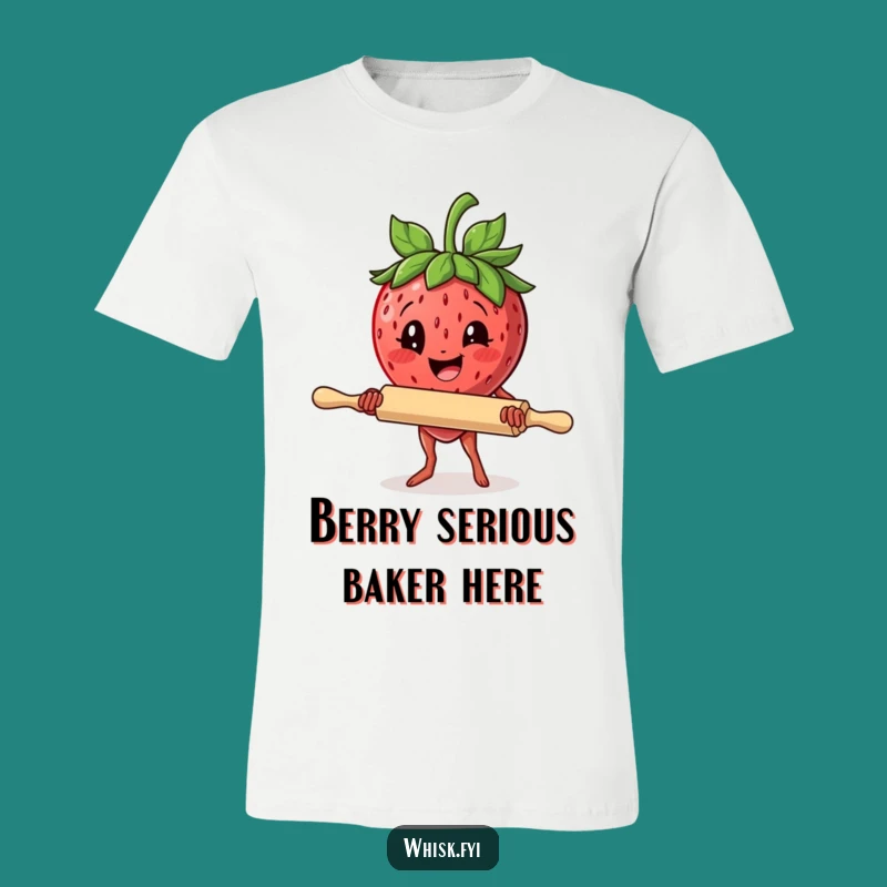 Funny Strawberry Rolling Pin T-Shirt: Wear Your Baking Determination with Humor