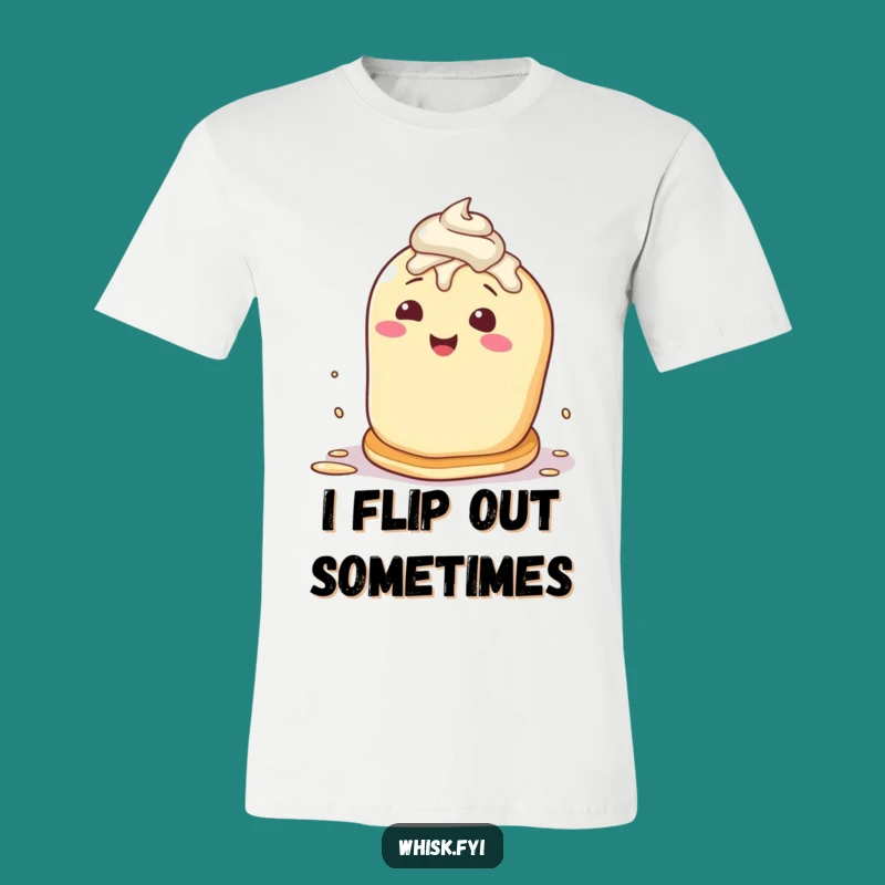 Funny Pancake Flip T-Shirt: Breakfast Fail Graphic Tee, Hilarious Foodie Apparel