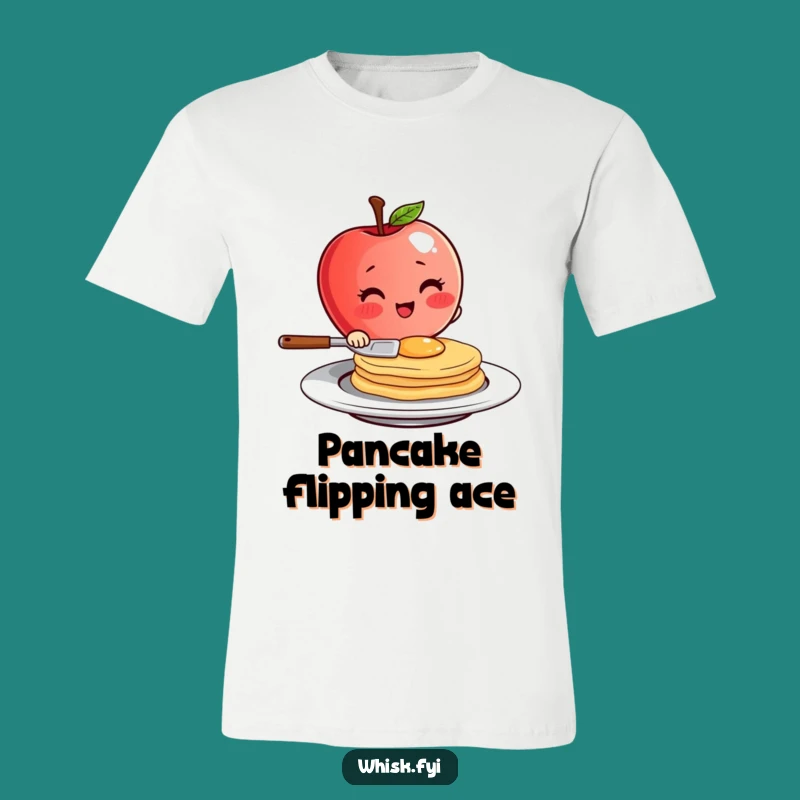 Funny Apple Pancake Flip T-Shirt - Cheerful Breakfast Humor Tee