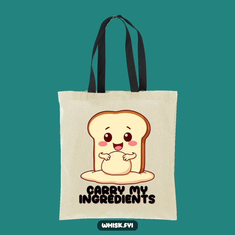Funny Kawaii Bread Tote Bag - Hilarious Baker's Dough Carry-All